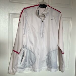 Nike Golf Quarter-Zip Pullover Womens Large PGA 3M Championship White Pink